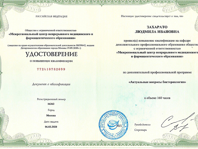 Захарато Людмила Ивановна