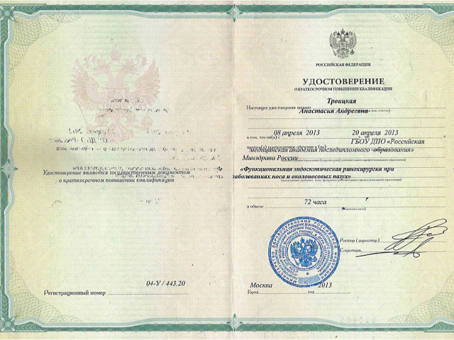 Троицкая Анастасия Андреевна