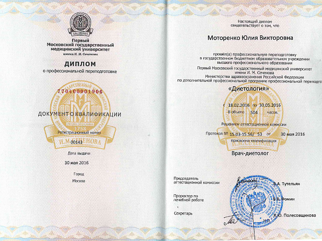 Анищенко Юлия Викторовна